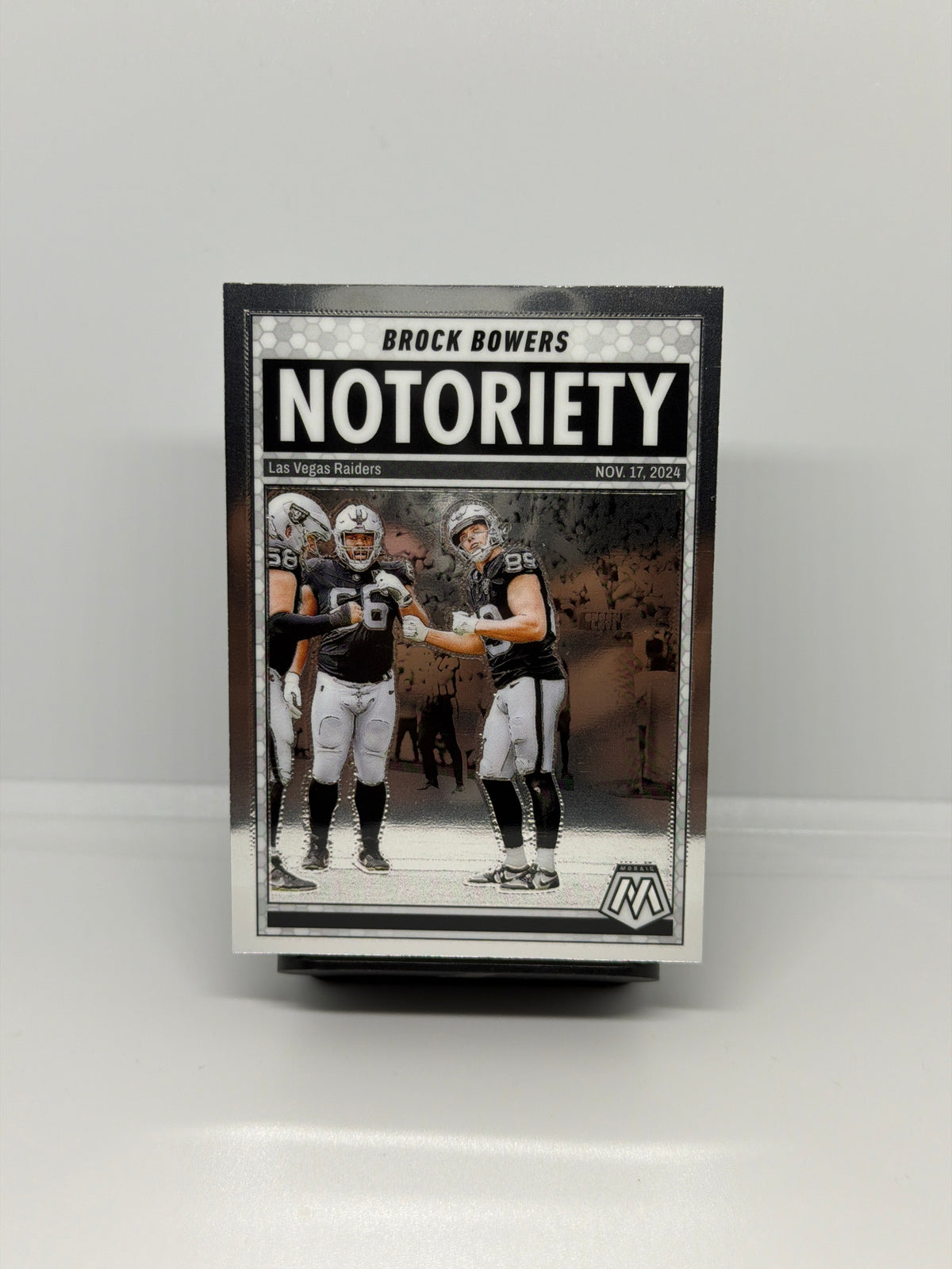 Panini Mosaic Notoriety Brick Bowers #10 Las Vegas Raiders NFL 2025