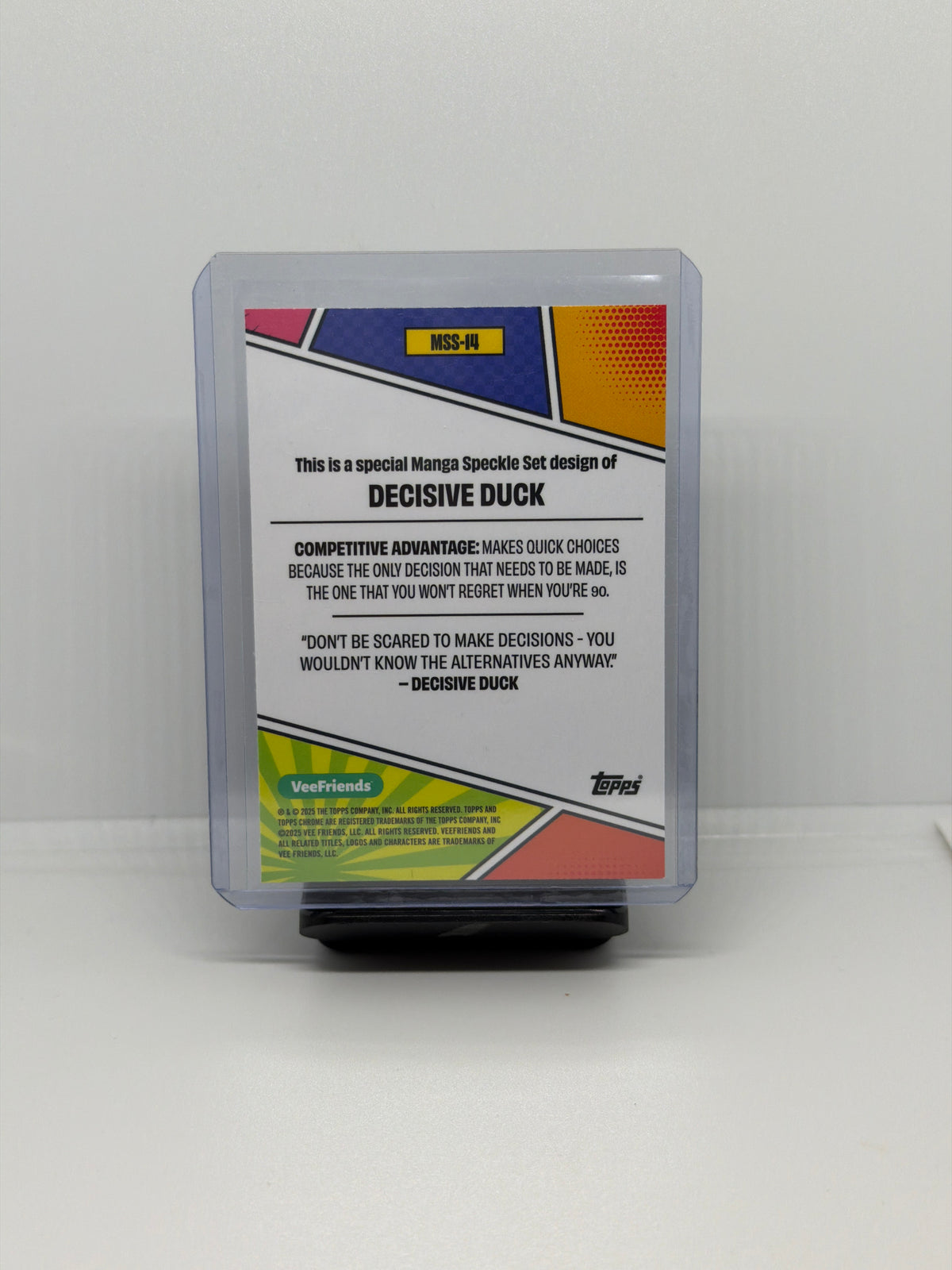 2025 Topps Chrome VeeFriends Decisive Duck Manga Speckle MSS-14 VF Insert
