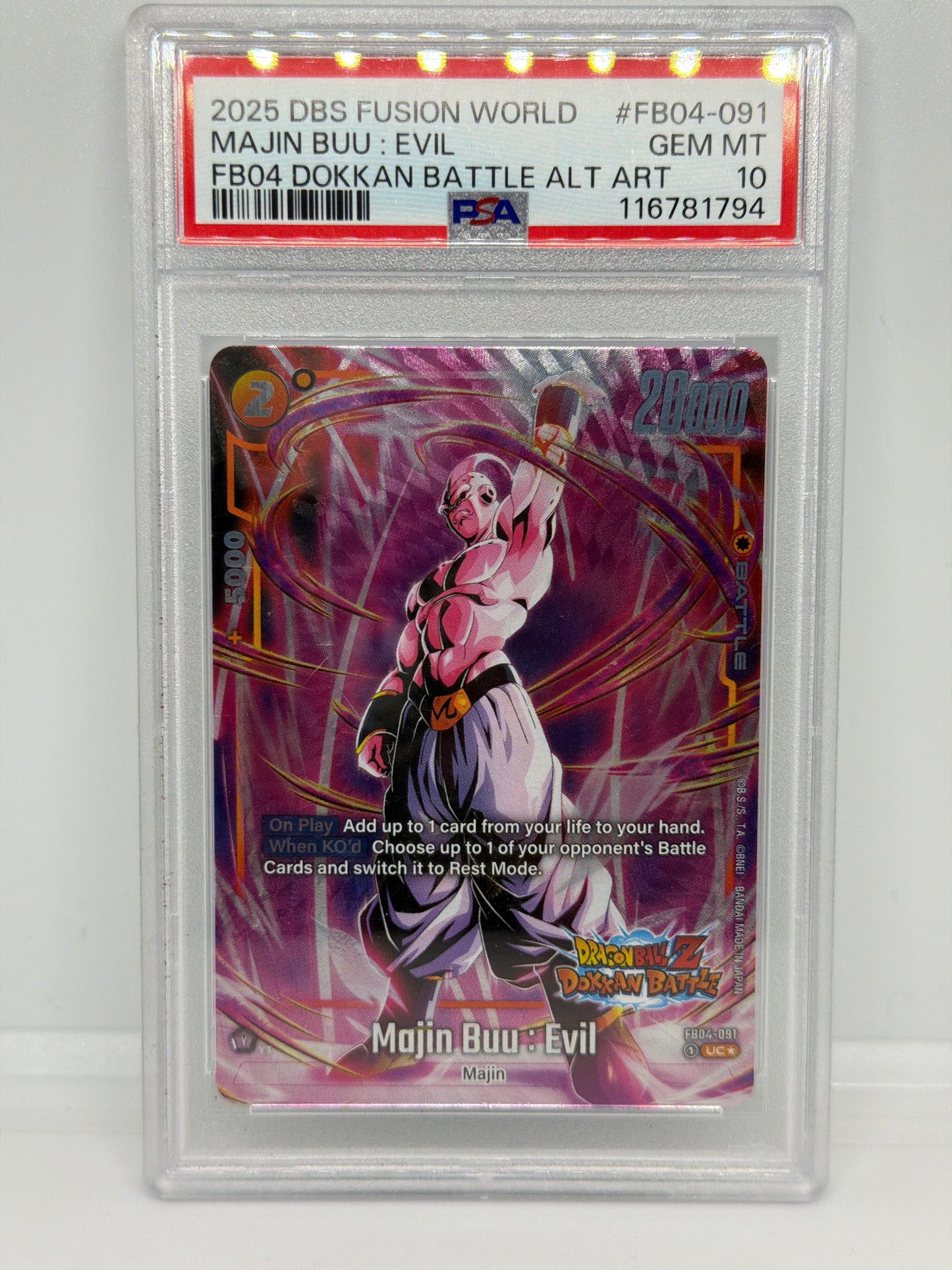 Majin Buu Evil Dokkan Battle Alt Art