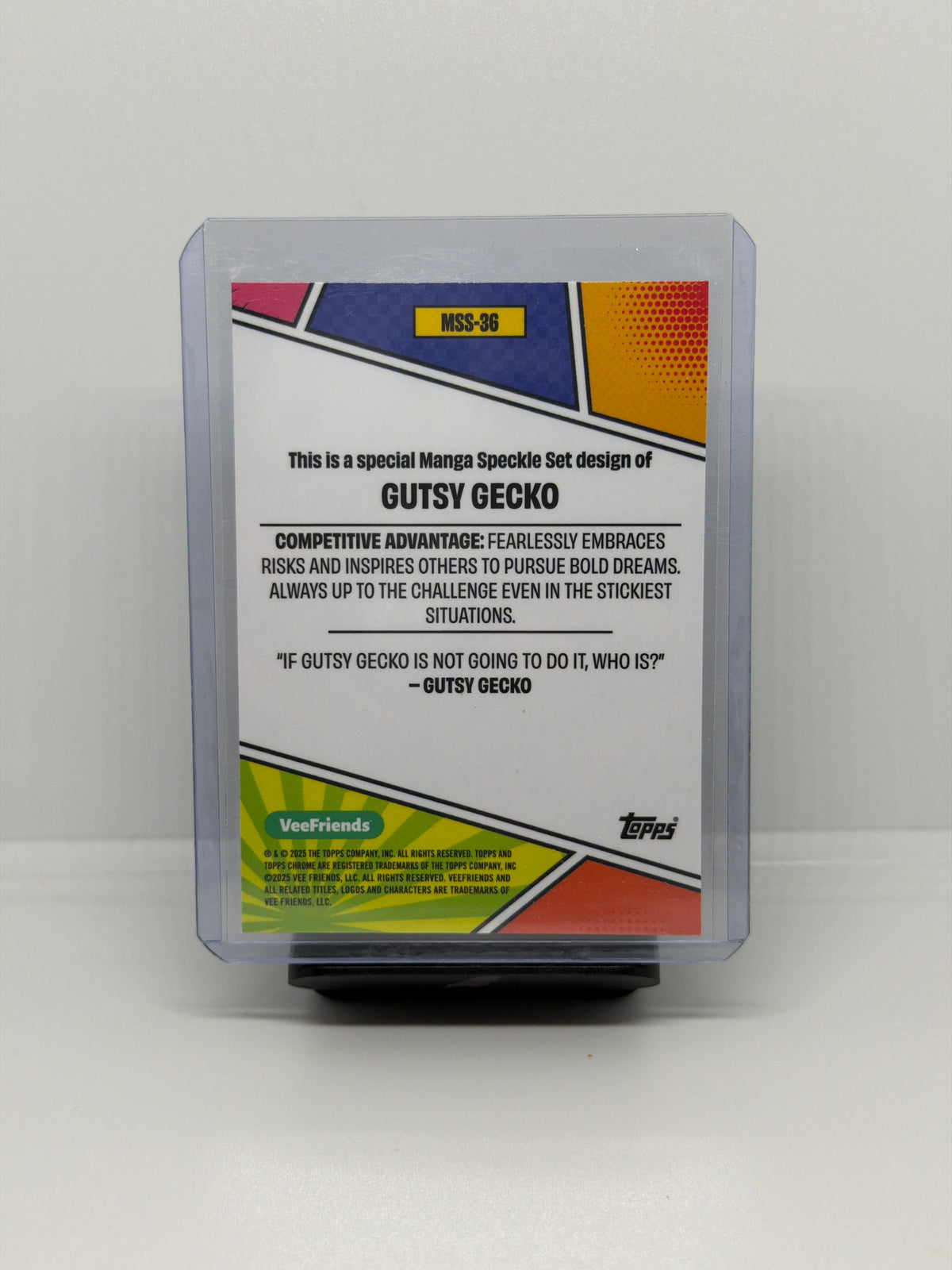 2025 Topps Chrome VeeFriends Decisive Duck Manga Speckle MSS-14 VF Insert