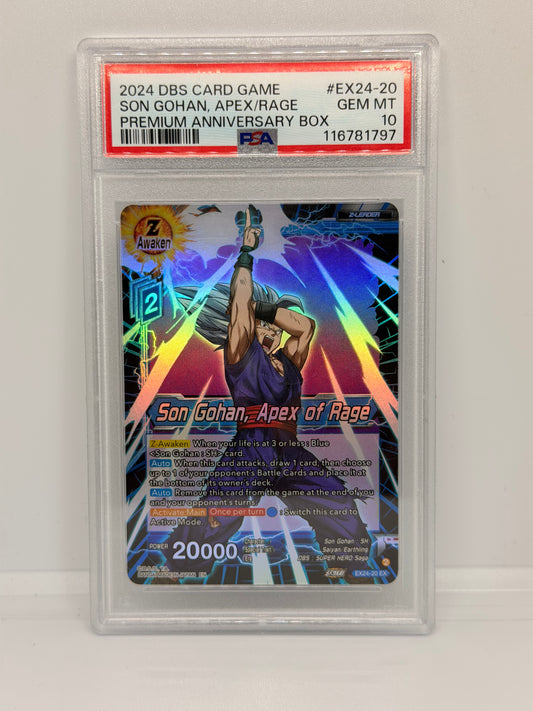 2024 DBS Card Game Son Gohan Apex/Rage Premium Anniversary Box